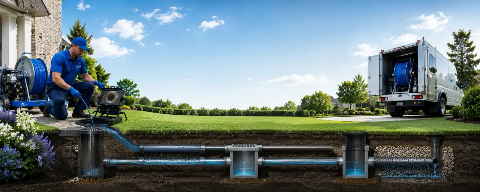 Outdoor drain cleaning information for New Bedford, PA